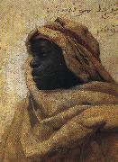 Peder Monsted Portrait of a Nubian oil painting artist